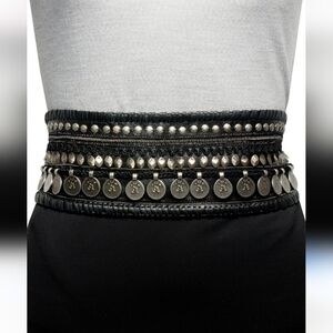 Lafayette 148 Women's Coin Embellished Belt Sz Small